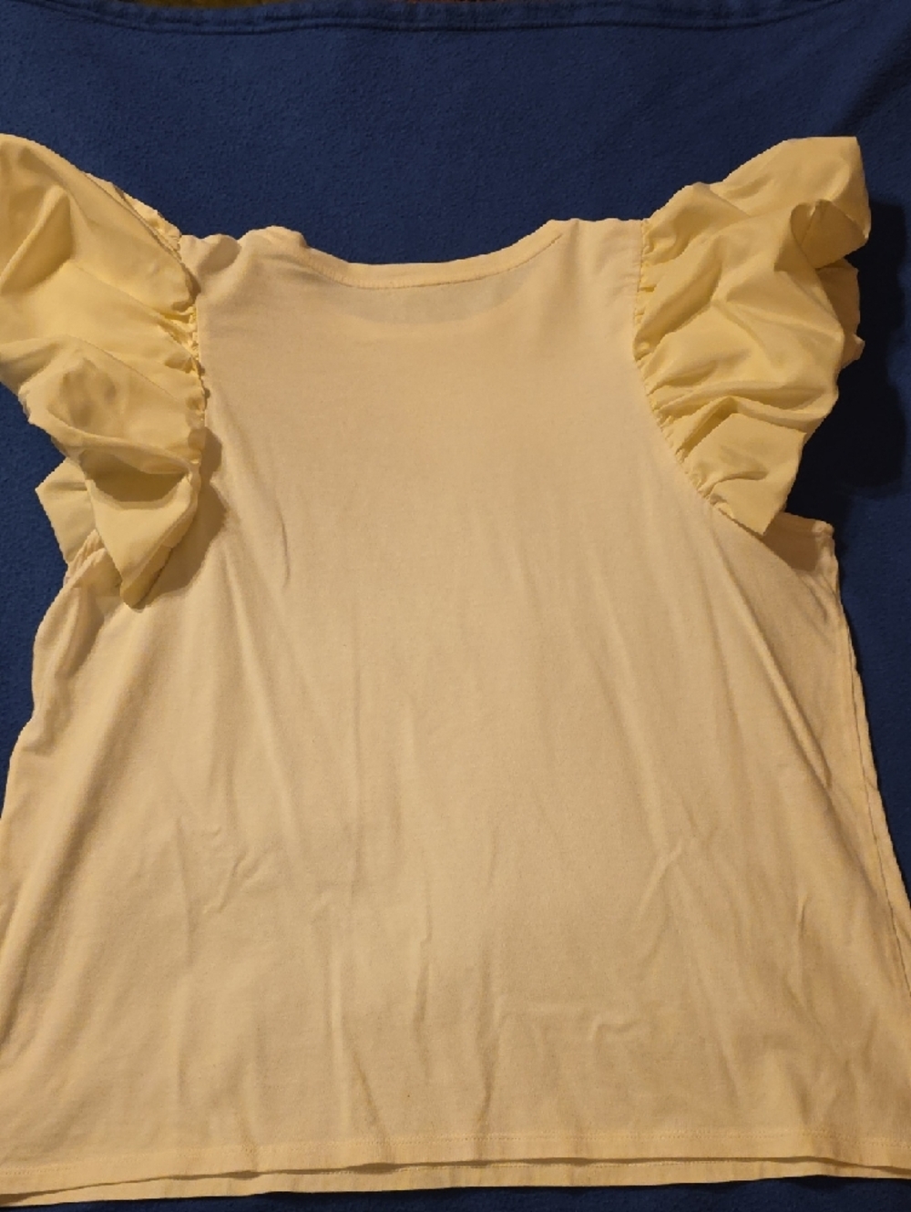 Express Ivory Ruffle Sleeve Tank Top - Picture 4 of 4